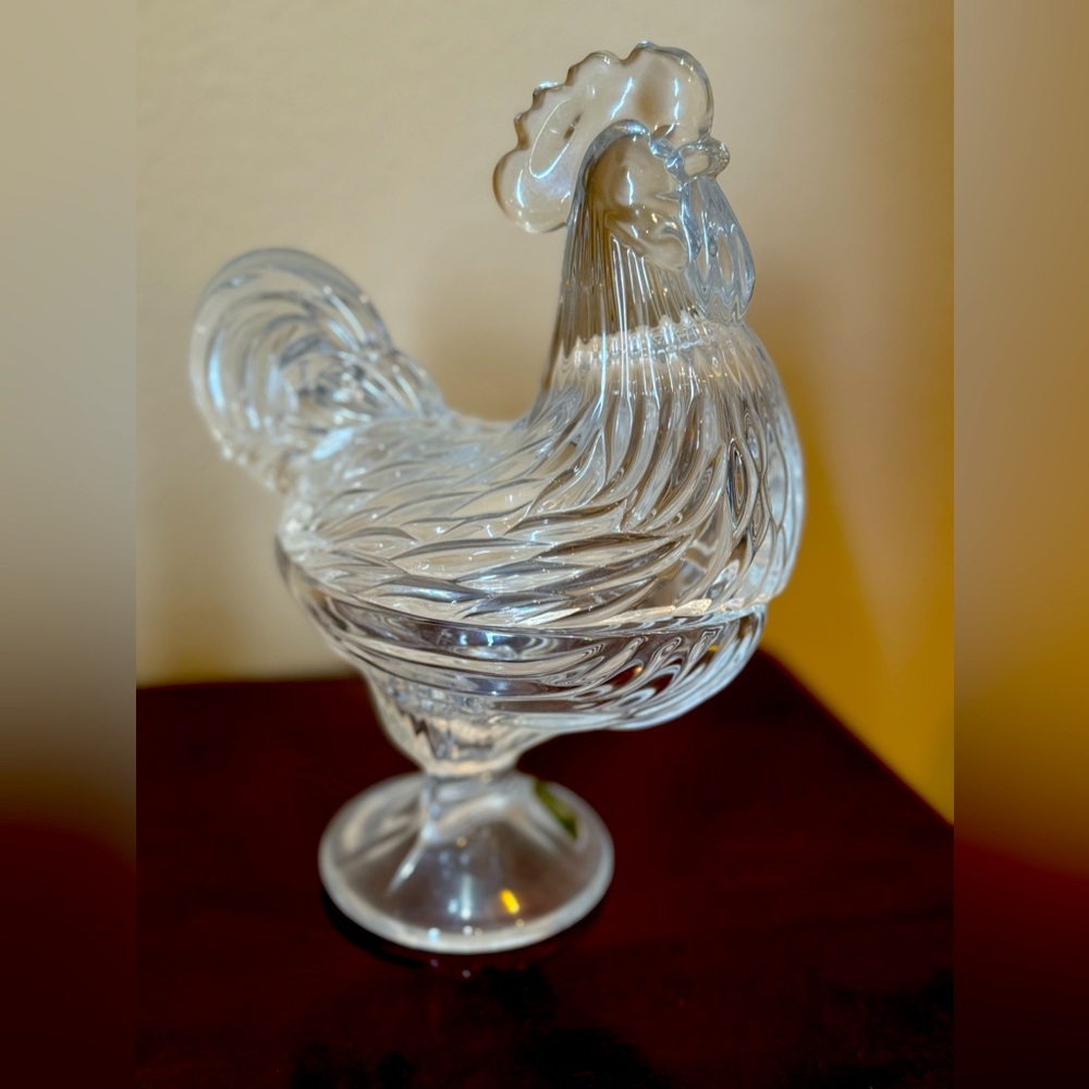 Shannon Crystal Rooster Candy Dish